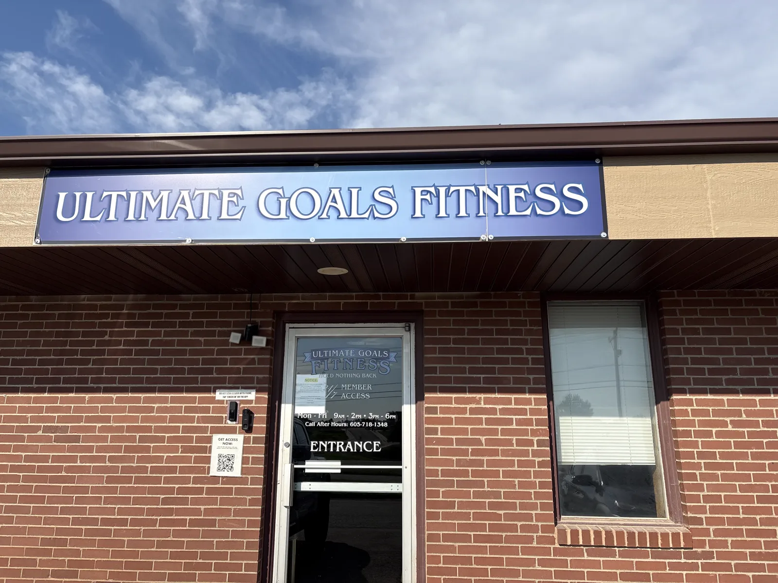 Entrance to Ultimate Goals Fitness in Black Hawk