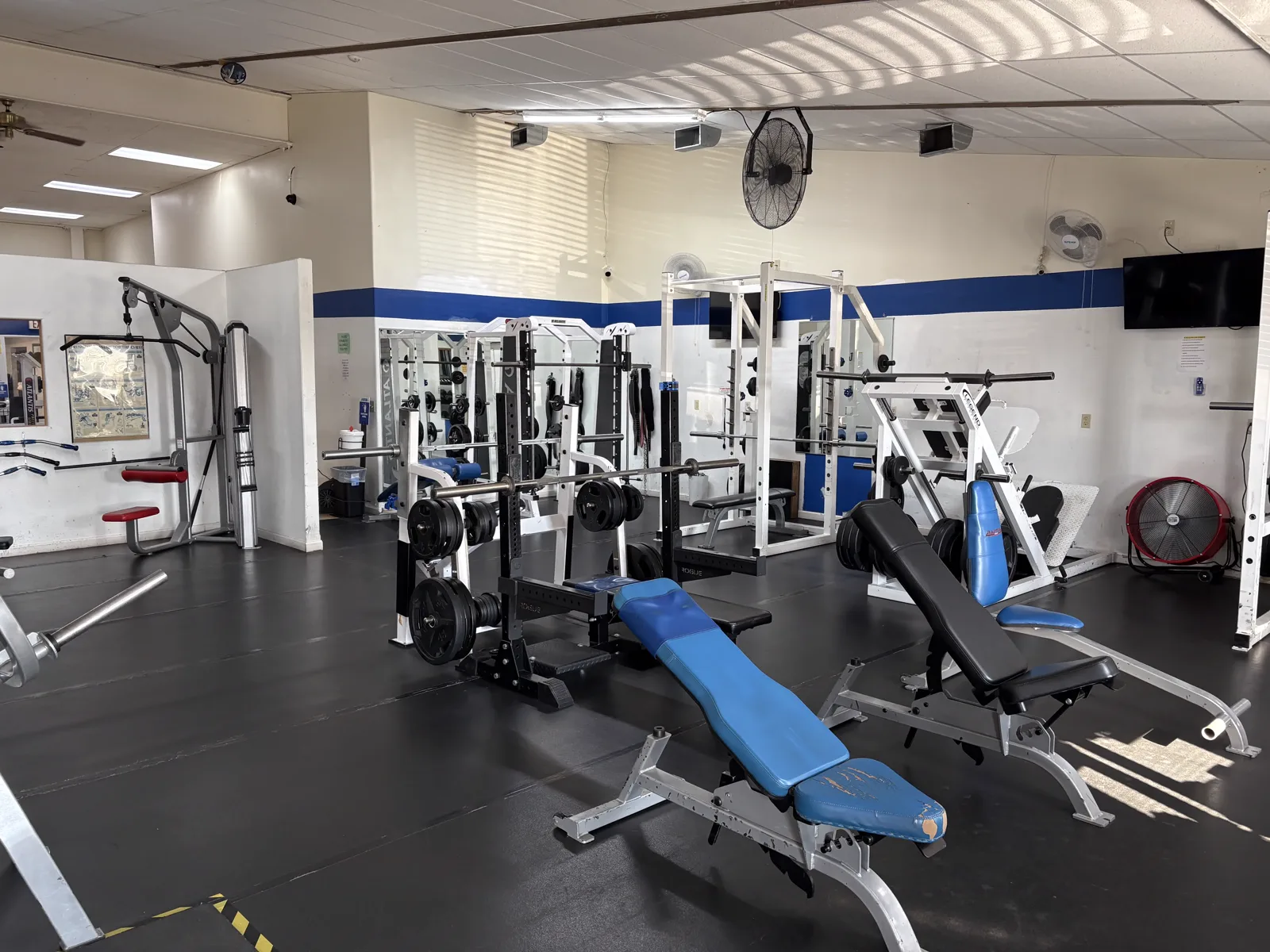 Free weights, benches, and racks at UGF Black Hawk